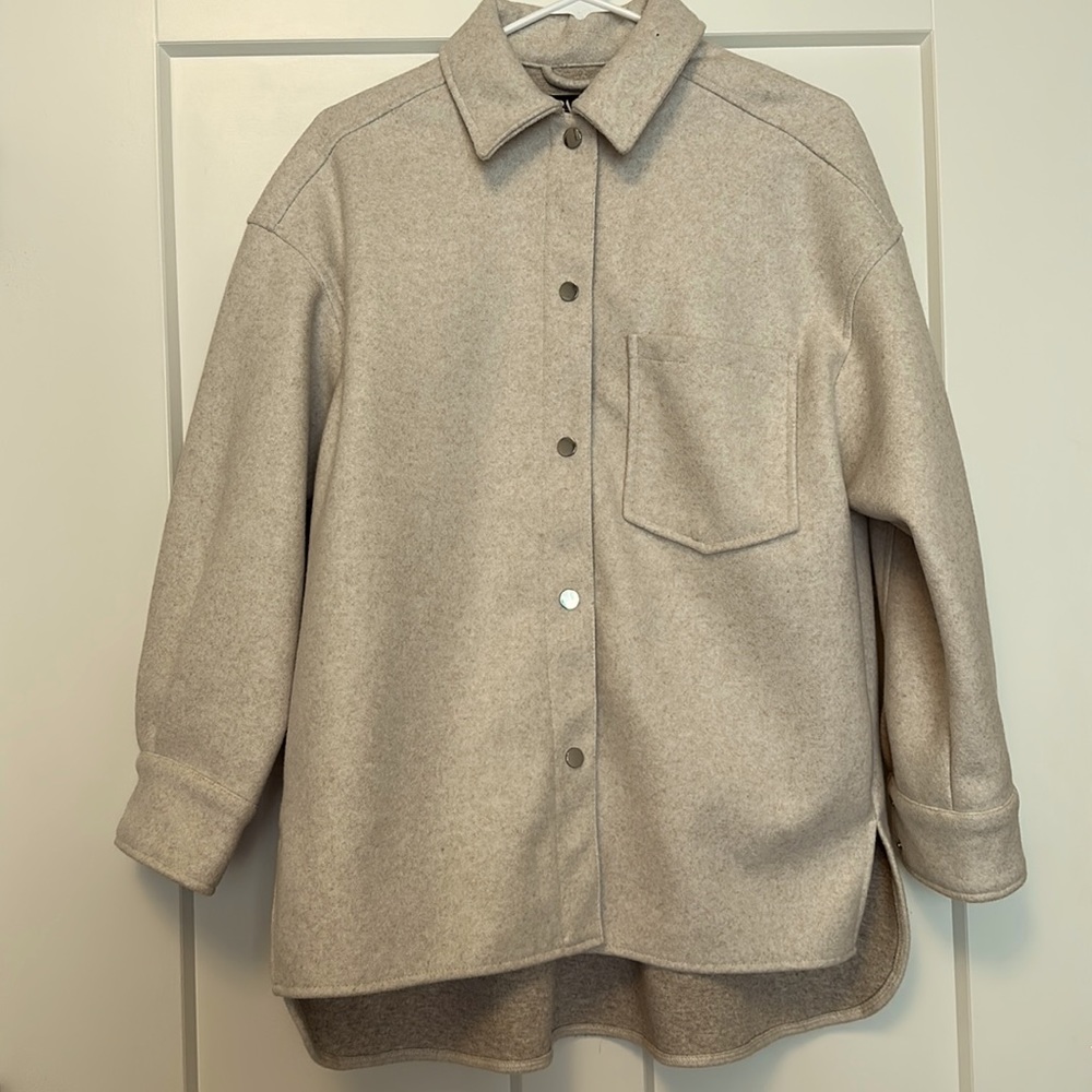 ZARA Oatmeal Shacket